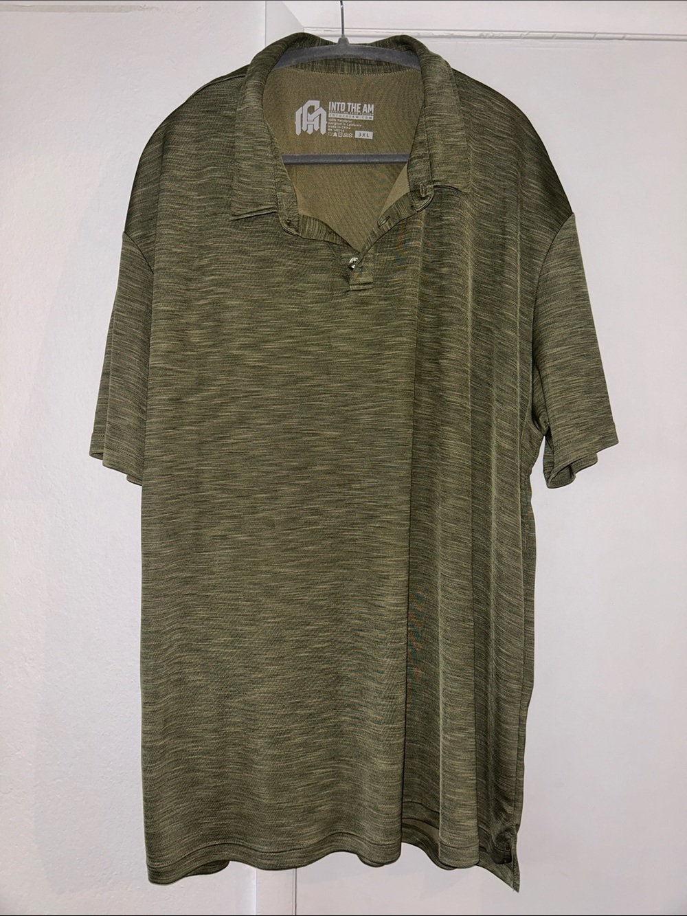 Into The AM Men's Short-Sleeve Polo in Olive Green